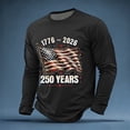 thumbnail image 2 of Wxolcjlv Mens Usa 250Th Anniversary T-Shirt Casual Sporty Color Long Sleeve Athletic Fit Crew Neck Workout T Shirt,Size S-3XL, 2 of 5