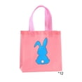 thumbnail image 2 of Honmine 12-Piece Easter Gift Bags Set, Rabbit Pattern Holiday Decorative Bags, Available in 6 Colors, Spring Party Favor Bags, 2 of 6