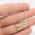 thumbnail image 2 of Jiaroswwei 1980-2019 Birth Year Number Charm Pendant Stainless Steel Chain Necklace Jewelry, 2 of 8