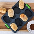 thumbnail image 4 of Bandeja para hornear mini baguettes, molde de silicona antiadherente para pan francés, molde para 8 baguettes, molde para pan, 4 of 4