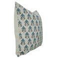 thumbnail image 2 of Floral block print outdoor pillow cover, custom cushions, quilted water replicant cushion, linen printed sofa cushion cover -,20"X20", Mayur, 2 of 6