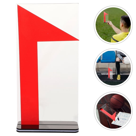FOMIYES Penalty Mark Red Flag Sign Portable Referee Signs Basketball