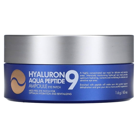 Hyaluron Aqua Peptide 9, Ampoule Eye Patch, 60 Patches, 1.6 g Each, Medi-Peel