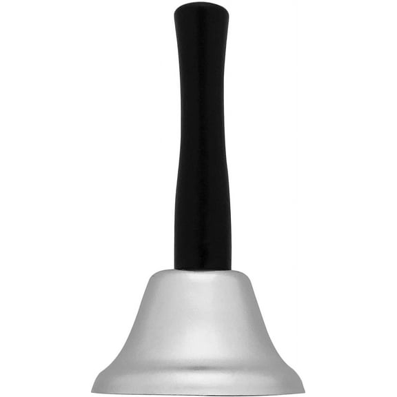 Silver Steel Tea Hand Bell for Wedding Events Decoration, Food Line, Alarm, Jingles, Ringing