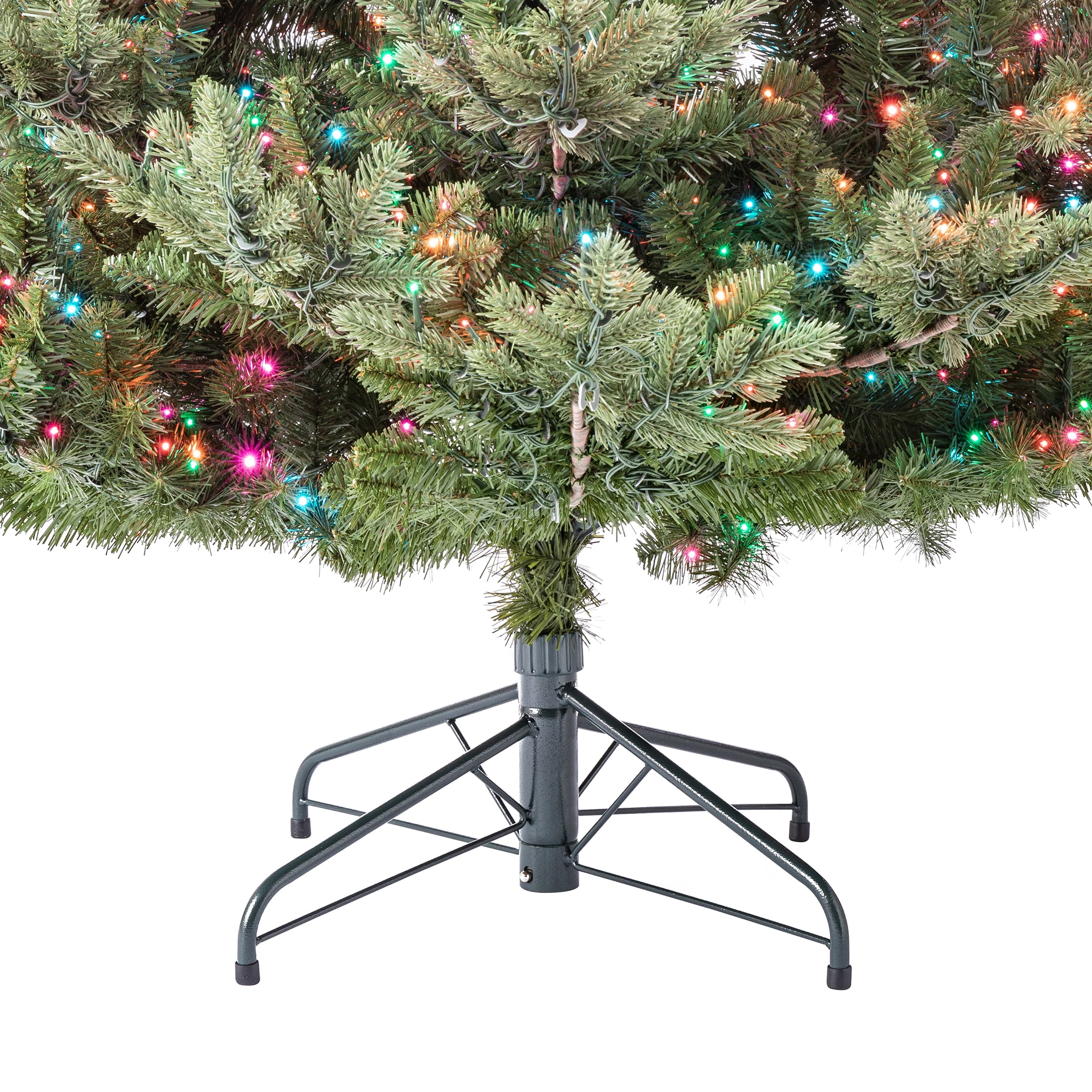 7.5' Pre-Lit Grand Spruce Green Artificial Christmas Tree with 2250 LumaDazzle Color-Changing Twinkle LED Lights, by My Texas House