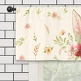thumbnail image 5 of Easter Bunny Rabbit Kitchen Curtain Valance 54W x 18L Inch Spring Flower Floral Holiday Rod Pocket Short Cafe Small Window Treatment Drapes Decor, 5 of 6