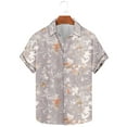 thumbnail image 2 of JURANMO Men's Hawaiian Short Sleeve Button Down Shirt Summer Tropical Flower Parrot Print Beach Aloha Party Wear Shirt Lightening Sale Purple L, 2 of 6