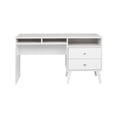 thumbnail image 4 of Prepac Milo Mid Century Modern Computer Desk with Side Storage and 2 Drawers, White, 4 of 10