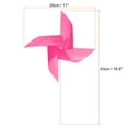 thumbnail image 2 of 50pcs 17 x 11 Molinos de Viento para el Jardín con 4 Hojas Molinillos de Viento a Prueba de Viento y Impermeables con Estacas para Decoración de Patio Color Rosa, 2 of 6