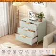 thumbnail image 5 of HRYJ Sage Green 3 Drawer NightStands Set of 2 ,Bedroom Night Stand Bedside Table, 5 of 6