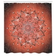 thumbnail image 2 of Ambesonne Lotus Shower Curtain, Sun Pattern Ombre Effect Art, 69"Wx70"L, Burnt Sienna, 2 of 4