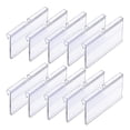 thumbnail image 1 of 50 Pcs Clear Plastic Label Holders For Wire Shelf Retail Price Label, 8cm X 4cm Basket Labels Clip On Labels For Storage Bins, 1 of 5