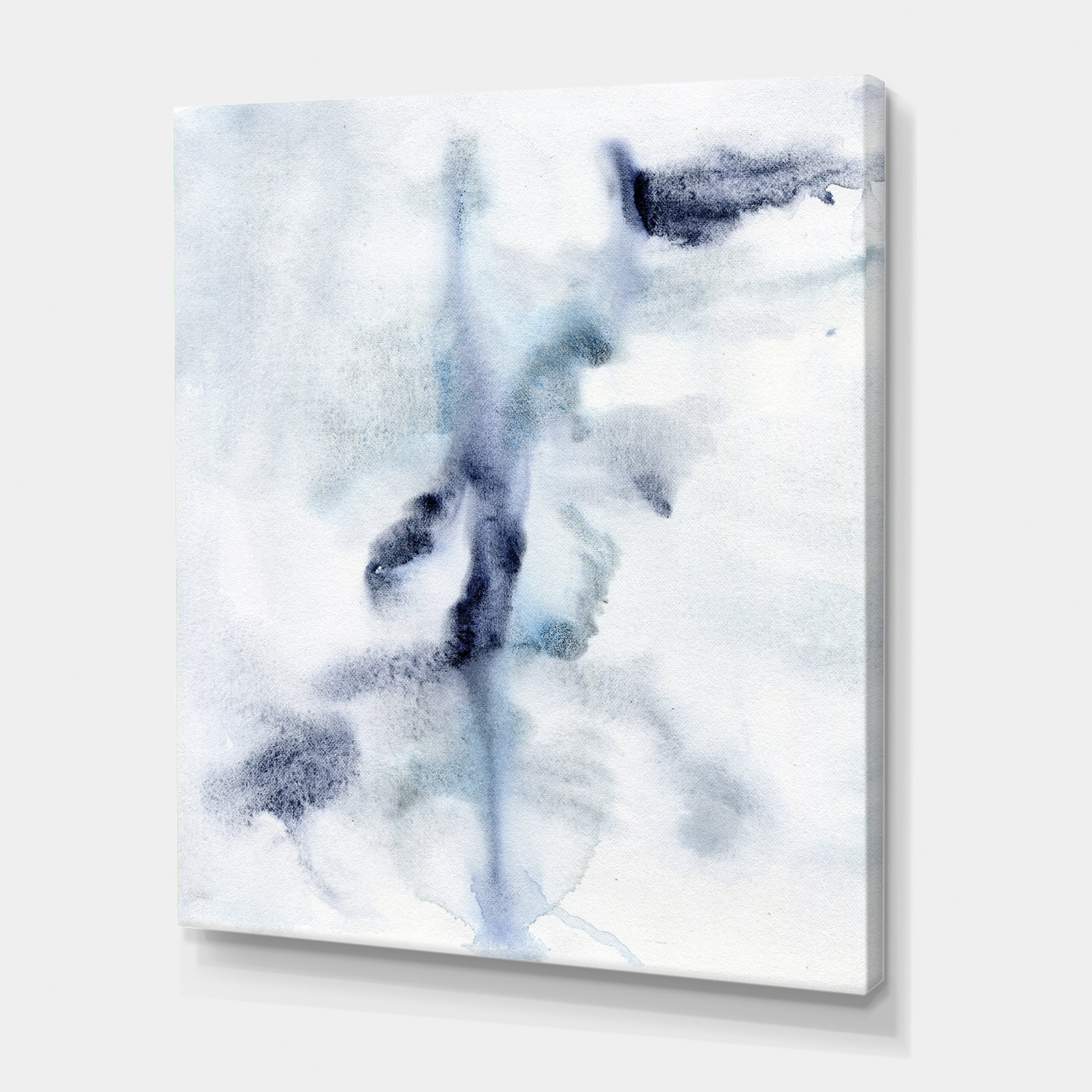 Designart ' Abstract Of Clouds Dark Blue Colored IV ' Modern Canvas Wall Art Print