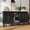 Black, variant on Mid Century 59'' Sideboard Buffet Cabinet with Storage with Open Shelves, Console Table, Green