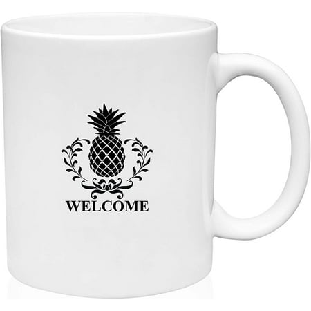 

Coffee Mug Welcome Pineapple Pub White Coffee Mug Funny Gifts Cup