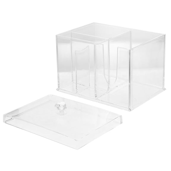 TAILTOSS Desktop Cosmetics Organizer Storage Holder Transparent Acrylic 1Pcs 5.5x4.7x3.9in