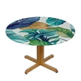 thumbnail image 3 of BANET Tropical Tablecloth Round for Summer Green Hawaiian Palm Leaf Round Tablecloth Polyester Washable Circle Table Cover Table Cloth for Kitchen Dining Room Picnic Patio 38"-42, 3 of 8