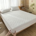 thumbnail image 2 of 1/2pcs 100% Waterproof Mattress Protector Pillowcases, 3D Air Bamboo Fabric Cooling Mattress Cover, Smooth Soft Breathable Noiseless Washable, 8''-16'' Deep Pocket, Anti-mite And Anti-bacterial, 2 of 4