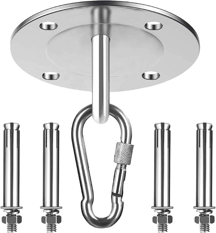 Gancho De Techo Para Silla Colgante, Anclaje Hamaca Pared Acero Inoxidable 360° Rotación Con