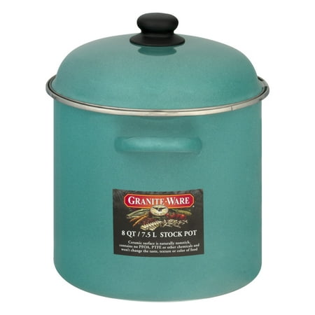 Granite-Ware Stock Pot 8 QT Green, 1.0 CT