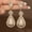 GOLD, variant on Cubic Zirconia Crystal Teardrop Dangle Bridal and Wedding Dangle Earrings, CZ Jewelry for Brides, Bridesmaids, Homecoming, Prom and Dressy Everyday Wear