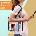 thumbnail image 2 of AOMRCOL Clear Bag for Stadium Events Approved,12X6X12 Large Transparent Tote Bag with Zipper for Gym Concert Sports Festivals, 2 of 7
