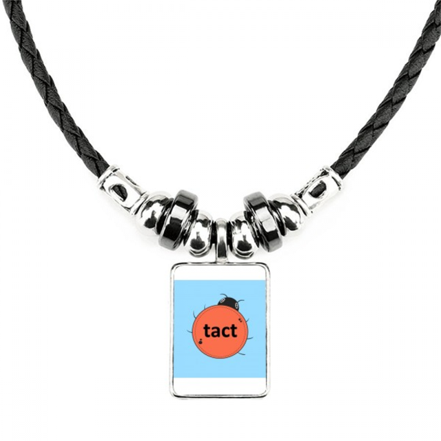 Tect Roundness Scarabée Coccinelle Collier Script Bijou Couple Pendentif en Corde de Cuir