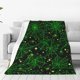 thumbnail image 1 of Balery Green Bright Web with Spiders Manta de Felpa Suave y Acogedora – Cobija de Franela Aterciopelada para Cama, Lavable y Cálida para Sofá, Mascotas, Transpirable-80"x60", 1 of 7