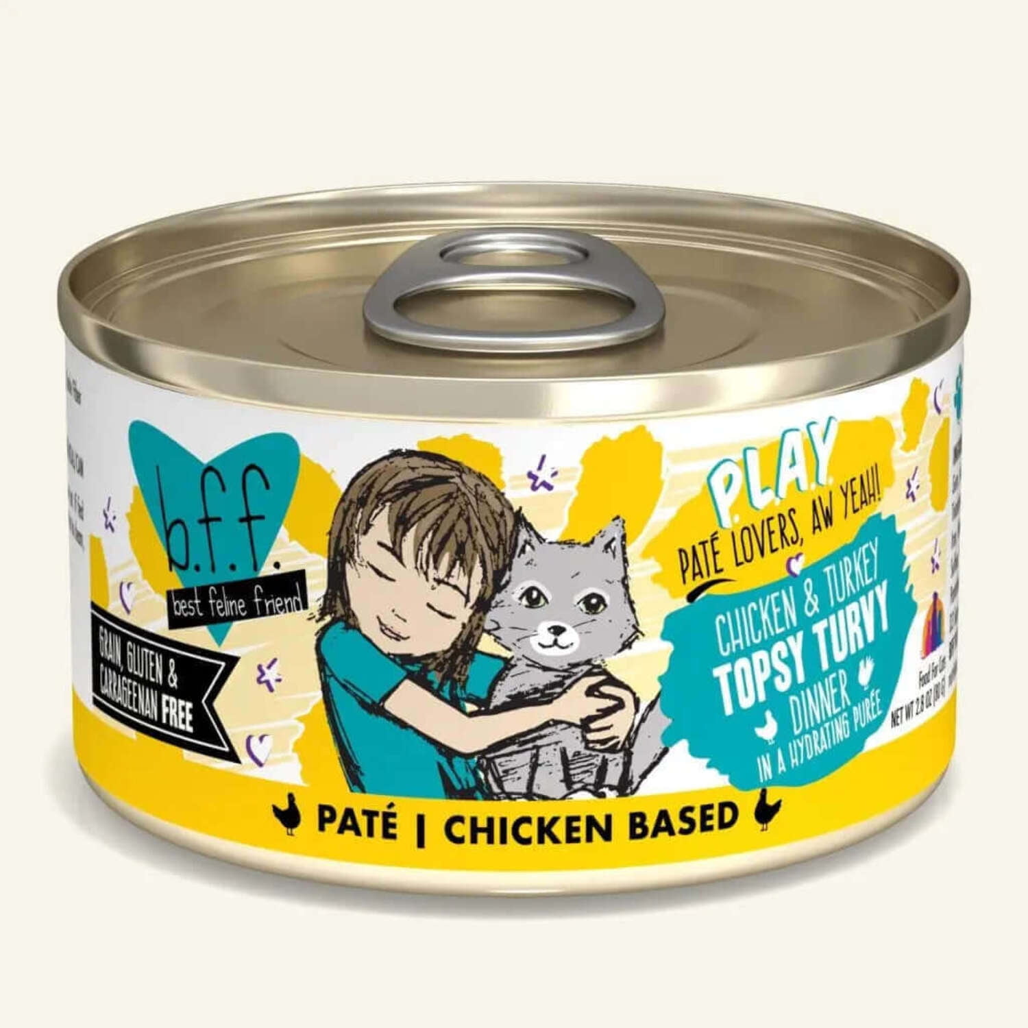 B.F.F. PLAY - Best Feline Friend Paté Lovers, Aw Yeah!, Chicken Turkey Topsy Turvy