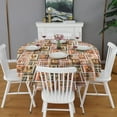 thumbnail image 2 of Patchwork Chicken Pattern Round Tablecloth 60"x60",Wrinkle Wipeable Table Cloth for Kitchen Dining Room Picnic Patio Party, 2 of 6