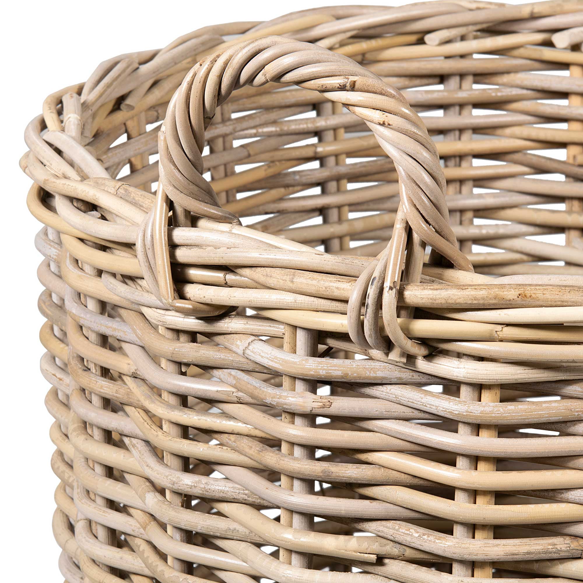 East at Main Large Versatile Rattan Storage Baskets Set of 2