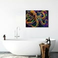 thumbnail image 5 of ONETECH  Octopus Animal Tentacles Sea Ocean Canvas Art Print Stretched Framed Painting Picture Poster Giclee Wall Decor 16x12inch, 5 of 6