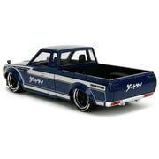 1972 Datsun 620 Pickup Truck Blue Metallic and Cream JDM Tuners Series 1/24 Diecast Model Car by Jada