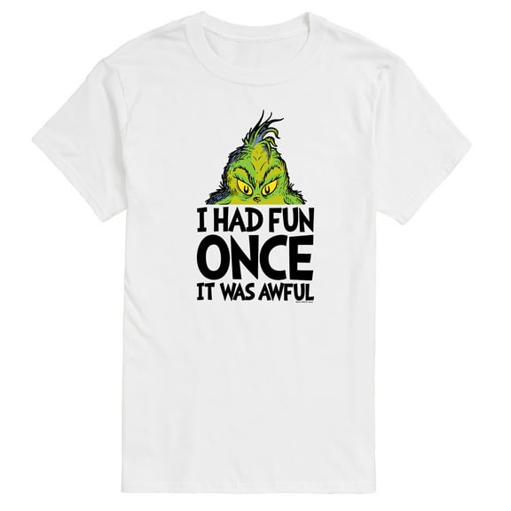 Dr. Seuss The Grinch - Christmas - I Had Fun Once It Was Awful - Men's Short Sleeve Graphic T-Shirt