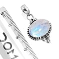 thumbnail image 2 of 925 Sterling Silver Pendant For Necklace For Women White Natural Rainbow Moonstone Silver Pendant June Birthstone Fashion Silver Pendant Thanksgiving Gift For Wife 925 Silver Gemstone Jewelry, 2 of 4