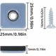 thumbnail image 2 of Deslizadores para muebles de servicio pesado Deslizadores de teflón autoadhesivos cuadrados con tornillos antivibración Deslizadores para muebles Azul Negro Skid Super Gliders (paquete de 16 25 mm x JAMW Sencillez, 2 of 5