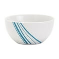 thumbnail image 2 of Tabletops Gallery 12 Piece Marina White Teal Ceramic Dinnerware Set, Round Dinner Plates Dishes Bowls, Service for 4, 2 of 7