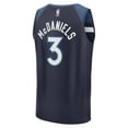 thumbnail image 3 of Men's Fanatics Jaden McDaniels Navy Minnesota Timberwolves Fast Break Replica Player Jersey - Icon Edition, 3 of 3