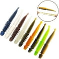 thumbnail image 6 of 100PC Floating Worm Bait Bellows Worms for Bass Fishing Soft Plastic Lures, 6 of 9