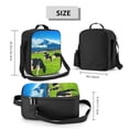 thumbnail image 3 of Cauagu Grazing Cows Mountain View Insulated Lunch Bag - Reusable Lunch Box Thickened Thermal Leakproof Lunch Tote Bag for Adult Office/Travel Picnic, 3 of 7