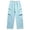 Sky Blue@GC@, variant on CONZONE Mens Baggy Cargo Pants Wide Leg Hiking Pants for Men Trendy Elastic Waist Graphic Outdoor Joggers Pant With Pockets