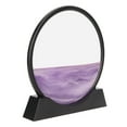 thumbnail image 2 of Imagen artística de arena móvil de 12 pulgadas, redonda, giratoria de 360 grados, movimiento líquido 3D, paisaje de arena de mar profundo, decoración de pintura de arena movediza, color morado, 2 of 5