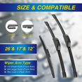 thumbnail image 2 of Limpiaparabrisas 5 PLUS de silicona de repuesto para Honda CR-V, 2 of 7
