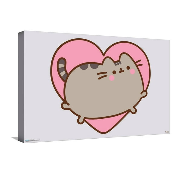 Pusheen - Heart Canvas Wall Poster, 14.725" x 22.375"