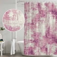 thumbnail image 4 of Pink Ombre Shower Curtain Set - Small 36" x 72" Washable Bathtub Curtain with 12 Hooks, Gradient Abstract Art Vintage Waterproof Fabric Stall Shower Curtains for Bathroom/Bathtub Décor, 4 of 6