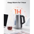 thumbnail image 3 of COMFEE' Stainless Steel Electric Kettle, Temperature Control with 6 Presets, 1-Hr Keep Warm, Kettle Water Boiler 1.7 Litres, 1500W with Viewing Window, Auto-Off and Boil-Dry Protection, 3 of 5