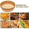 thumbnail image 4 of Highcool Air Fryer Liners, 100Pcs Non-Stick Parchment Paper Rounds for Air Fryers, Microwaves, Ovens, and Steamers, 9 Inches in Diameter, 4 of 7