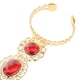 thumbnail image 5 of Elegante Danza Del Vientre, Gitana, Oro Egipcio, Brazalete, Uñas, Roja, Joyas De Mano Para, 5 of 9