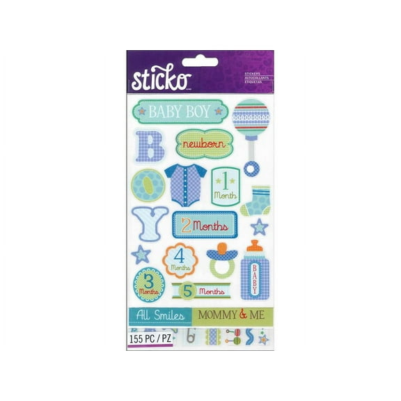 EK Sticko Sticker Flip Pack Baby Boy