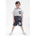 thumbnail image 2 of Disney Mickey Mouse Toddler Boys' 2-Piece Hooded Tee and Shorts Set Dark Grey Mickey, 2 of 7